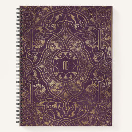 Create Your Own Gilded Plum Purple Notebook Notizblock