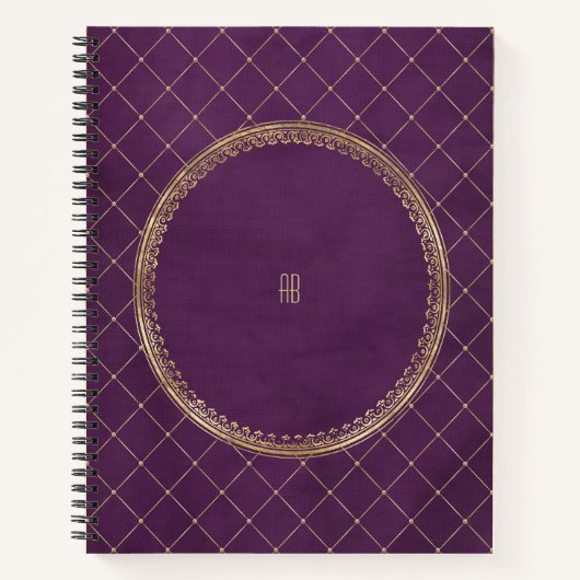 Create Your Own Gilded Purple Notebook Notizblock (Vorderseite)