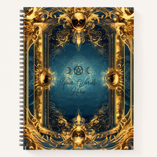 Create Your Own Gilded Turquoise Archaic Notizblock (Vorderseite)