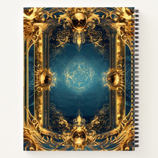 Create Your Own Gilded Turquoise Archaic Notizblock (Rückseite)