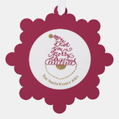 Create Your Own Glitter Santa Modern Christmas  Ornament Karte (Vorderseite)