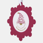 Create Your Own Glitter Santa Modern Christmas  Ornament Karte (Linke Ecke)