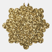 Create Your Own Glitter Santa Modern Christmas Ornament Karte (Rückseite)