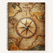 Create Your Own Globetrotter Compass Rose Notizblock (Vorderseite)