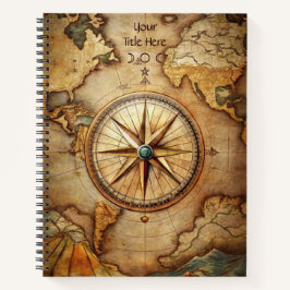 Create Your Own Globetrotter Compass Rose Notizblock
