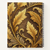 Create Your Own Gold Embossed Vintage Vine Notizblock (Rückseite)