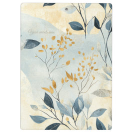 Create Your Own Gold Floral Minimalist Klemmbrett