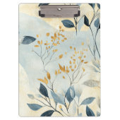 Create Your Own Gold Floral Minimalist Klemmbrett (Vorderseite)