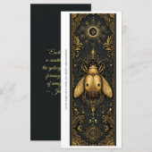 Create Your Own Gold Ladybug Bookmark Card (Vorne/Hinten)
