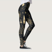 Create Your Own Gold Pagan Symbols Black Leggings (Rechts)
