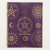 Create Your Own Gold Pentacles Moon Purple Planer (Vorderseite)