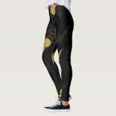 Create Your Own Gold Ritual Symbols Black Leggings (Links)