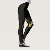 Create Your Own Gold Ritual Symbols Black Leggings (Rechts)