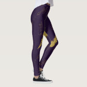 Create Your Own Gold Ritual Symbols Purple Leggings (Rechts)