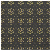Create Your Own Gold Triquetra Moon Goddess Black Stoff (Nahaufnahme)