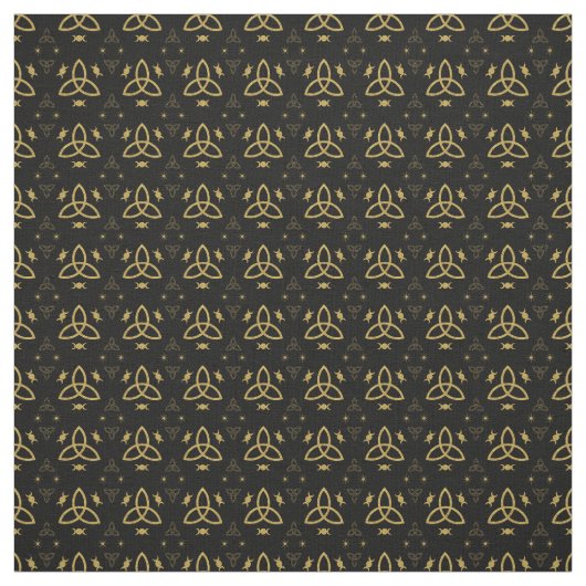 Create Your Own Gold Triquetra Moon Goddess Black Stoff (Muster)