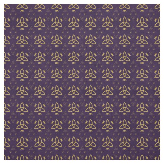 Create Your Own Gold Triquetra Moon Goddess Purple Stoff (Muster)