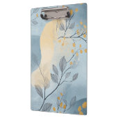 Create Your Own Golden Blue Floral Minimalist Klemmbrett (Links)