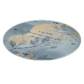 Create Your Own Golden Blue Floral Minimalist Schneidebrett (Ecke)