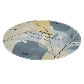 Create Your Own Golden Blue Gray Floral Minimalist Schneidebrett (Ecke)