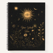 Create Your Own Golden Celestial Solar Garden Notizblock (Vorderseite)