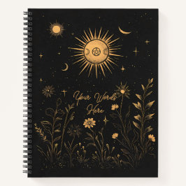 Create Your Own Golden Celestial Solar Garden Notizblock