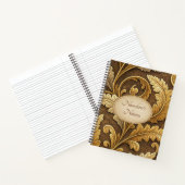 Create Your Own Golden Embossed Vintage Vine Notizblock (Innenseite)