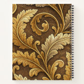 Create Your Own Golden Embossed Vintage Vine Notizblock (Rückseite)