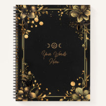 Create Your Own Golden Frangipani Floral Black