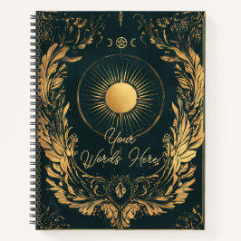 Create Your Own Golden Laurel Celestial Solar Notizblock