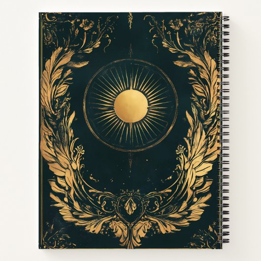 Create Your Own Golden Laurel Celestial Solar Notizblock (Rückseite)