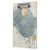 Create Your Own Golden Moon Floral Minimalist Klemmbrett (Links)