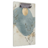 Create Your Own Golden Moon Floral Minimalist Klemmbrett (Rechts)