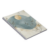 Create Your Own Golden Moon Floral Minimalist Notizblock (Rechte Seite)