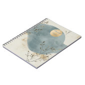 Create Your Own Golden Moon Floral Minimalist Notizblock (Linke Seite)