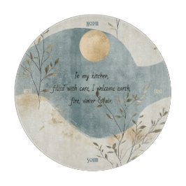 Create Your Own Golden Moon Floral Minimalist Schneidebrett