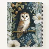 Create Your Own Golden Owl Floral Botanical Notizblock (Rückseite)