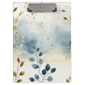 Create Your Own Golden Summer Leaves Minimalist Klemmbrett (Vorderseite)