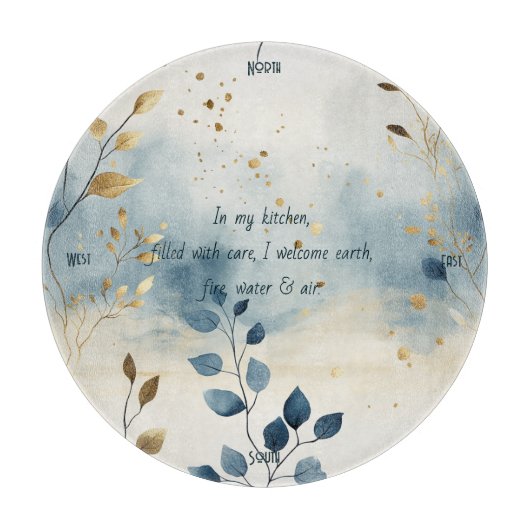 Create Your Own Golden Summer Leaves Minimalist Schneidebrett (Vorderseite)