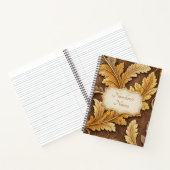 Create Your Own Golden Vintage Leaves Notizblock (Innenseite)