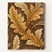 Create Your Own Golden Vintage Leaves Notizblock (Rückseite)