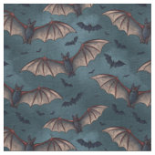 Create Your Own Gothic Bats Blue Stoff (Nahaufnahme)