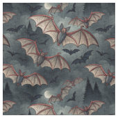 Create Your Own Gothic Bats Grey Stoff (Nahaufnahme)