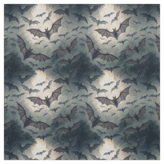 Create Your Own Gothic Bats Moonlight Stoff (Muster)