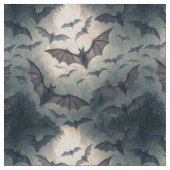 Create Your Own Gothic Bats Moonlight Stoff (Nahaufnahme)
