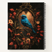 Create Your Own Gothic Blue Songbird in Autumn Notizblock (Rückseite)