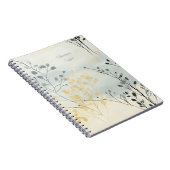 Create Your Own Gray Blue Yellow Floral Minimalist Notizblock (Rechte Seite)