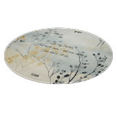 Create Your Own Gray Blue Yellow Floral Minimalist Schneidebrett (Ecke)