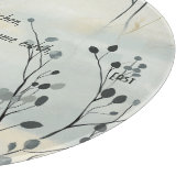 Create Your Own Gray Blue Yellow Floral Minimalist Schneidebrett (Ecke)