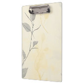 Create Your Own Gray Yellow Floral Minimalist Klemmbrett (Links)